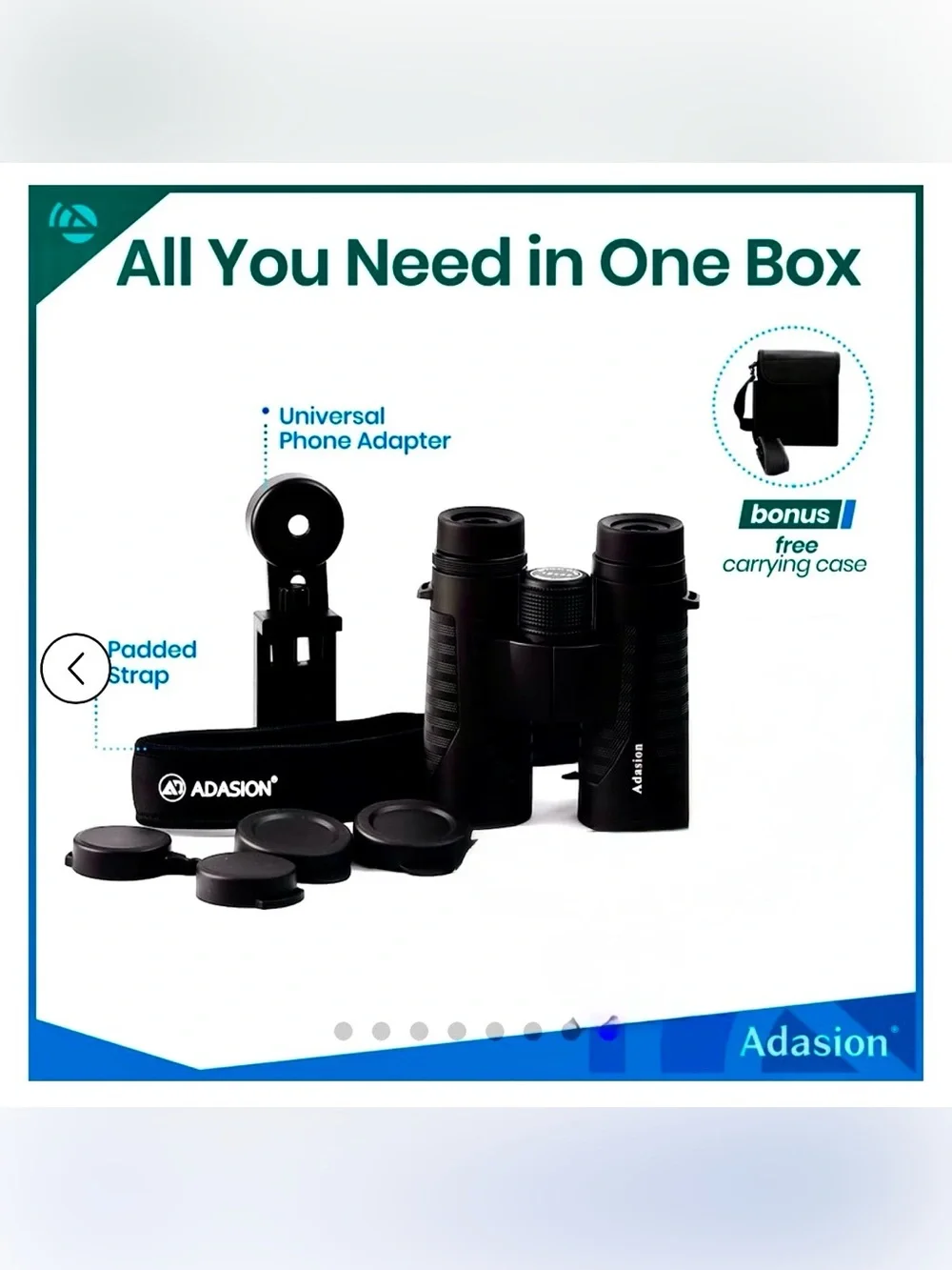 12x42 HD Waterproof Binoculars - Black